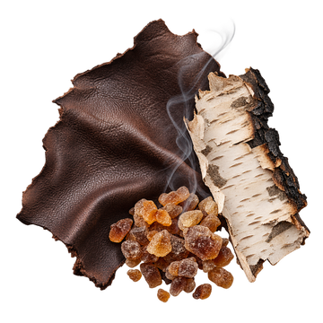 Translation missing: el.CINIS base notes: leather, birch and incense viewed from above