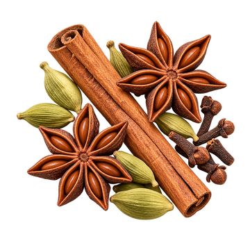 Translation missing: el.VANIGLIA & MOU heart notes: cinnamon, star anise, cardamom and cloves