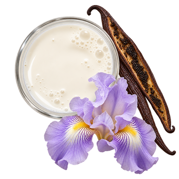 Translation missing: el.MILK RHUM heart notes: milk, vanilla and iris viewed from above