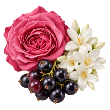 Translation missing: el.NARGHILÈ heart notes: Turkish rose, Egyptian jasmine and blackcurrant viewed from above