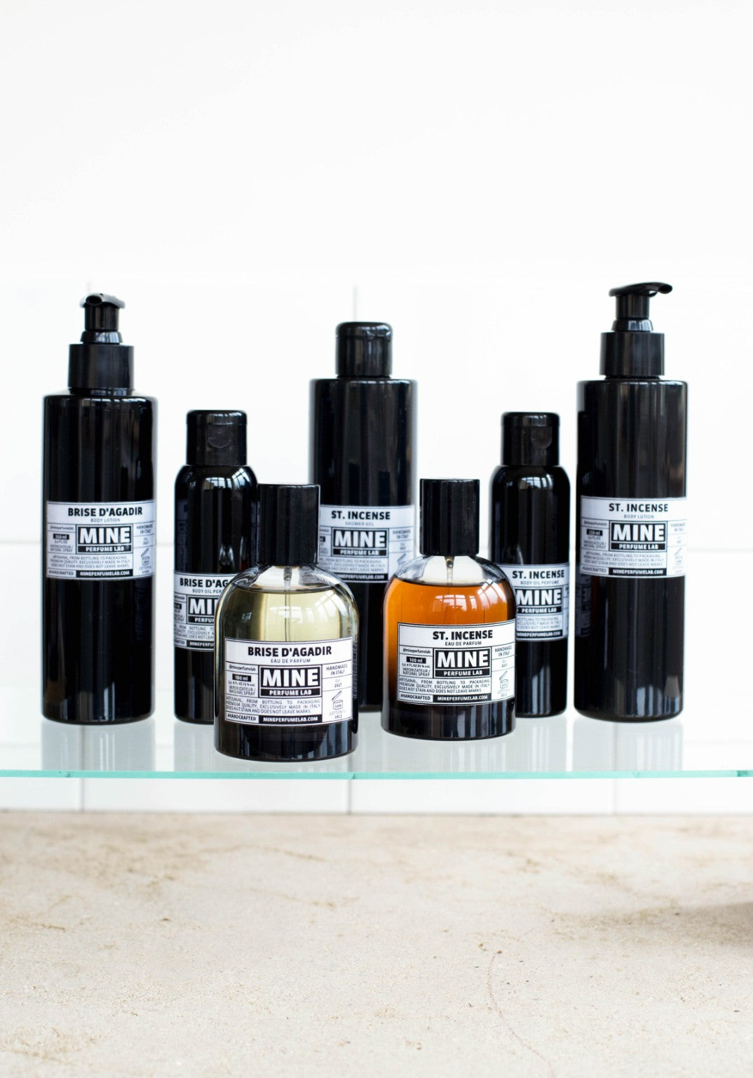 Η συλλογή σώματος, μαλλιών και aftershave της MINE